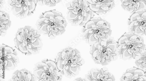Roses, Floral Seamless Pattern.