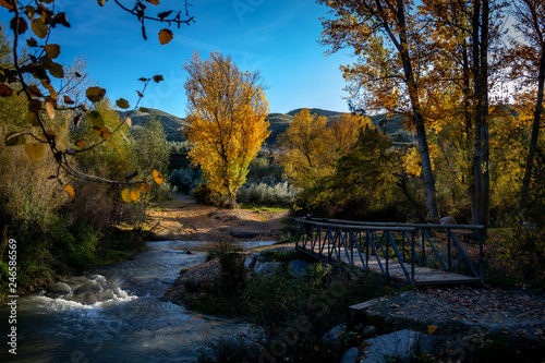 Granada, Spain; November 28, 2018: Genil River on its way through Cenes de la Vega, Granada photo