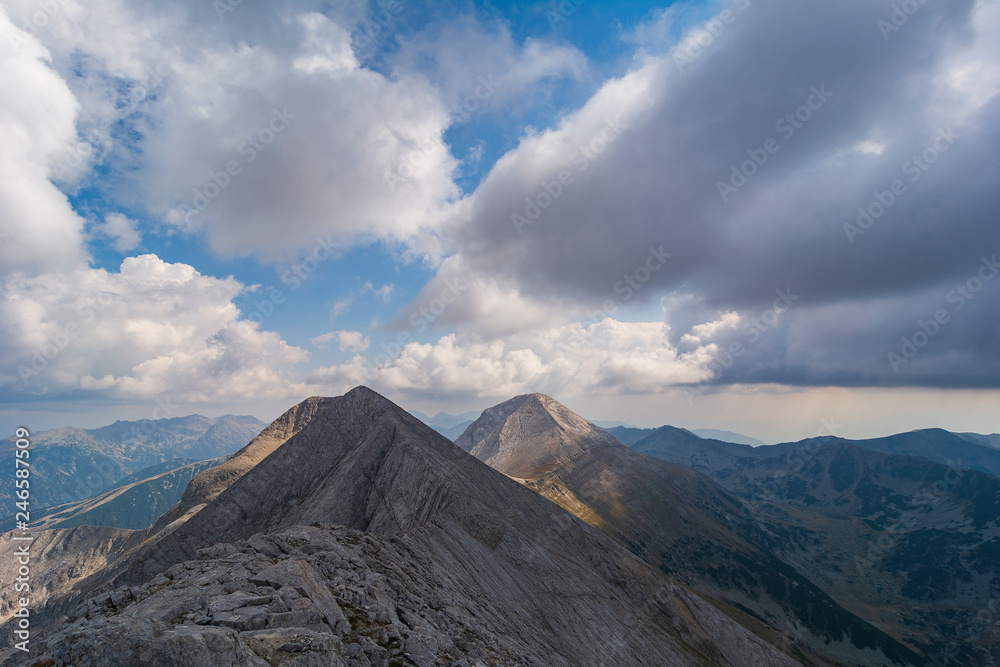 Vihren and Kutelo peaks in Pirin mountain, Bulgaria