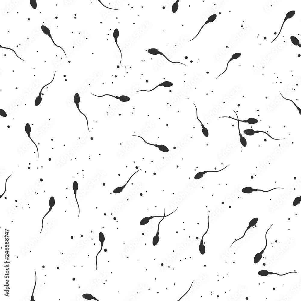 Sperm. Microscope view. Seamless vector pattern. Stock Vector | Adobe Stock