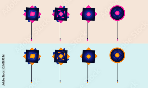 Lamp furniture classic floor home vector illustration light electric interior.Electricity home energy furniture modern equipment. - Images vectorielles 