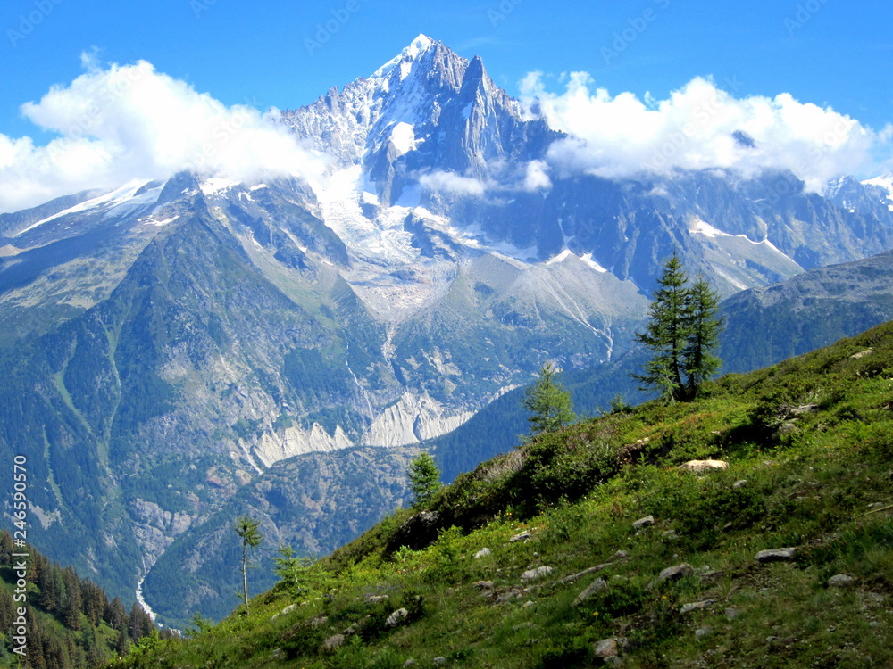 Vue montagnarde Chamonix Dru / Alpin view of Chamonix 