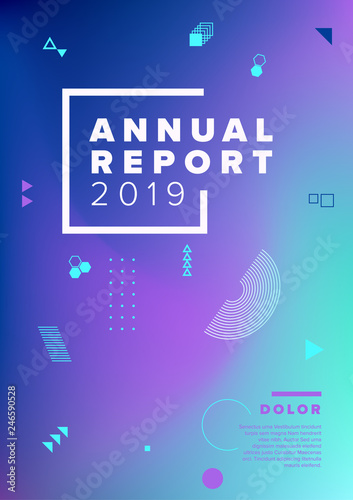 Vector annual report cover template