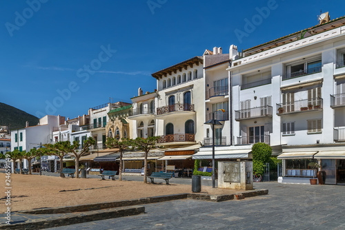 Houses on the seafront, Cadaques, Spain