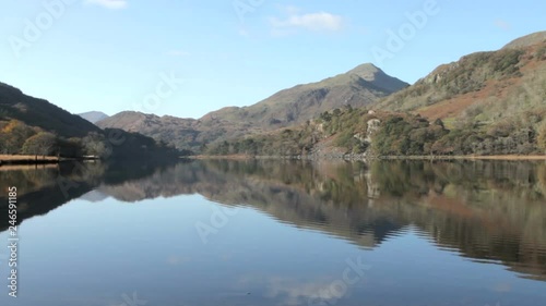 Lake Gwynant, Snowdonia, in Autumn, Wales photo