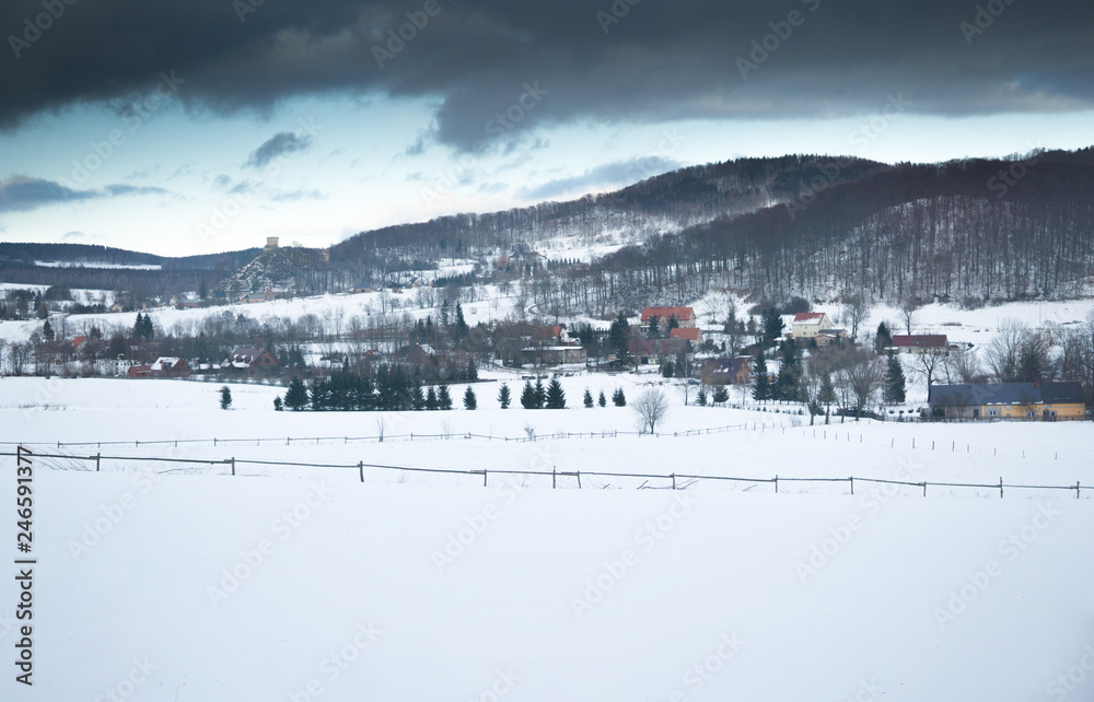 Winter landscape in mountanins Winter landscape in mountanins
