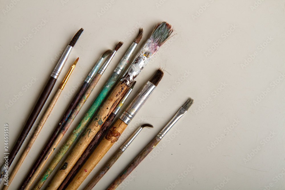 Old dirty brushes Old dirty brushes