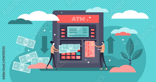 ATM cash machine vector illustration