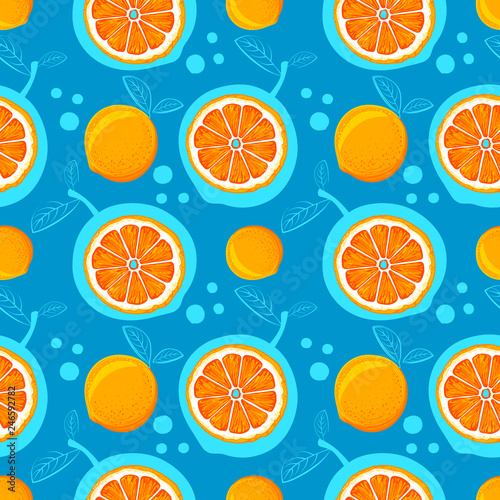 Grapefruit seamless pattern. Sketch grapefruites. Citrus fruit background. Elements for menu, greeting cards, wrapping paper, cosmetics packaging, posters etc