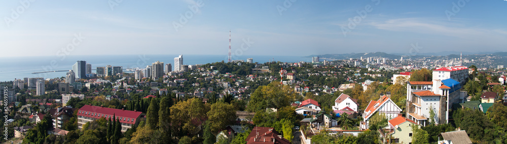 Russia panorama of the city of Sochi.