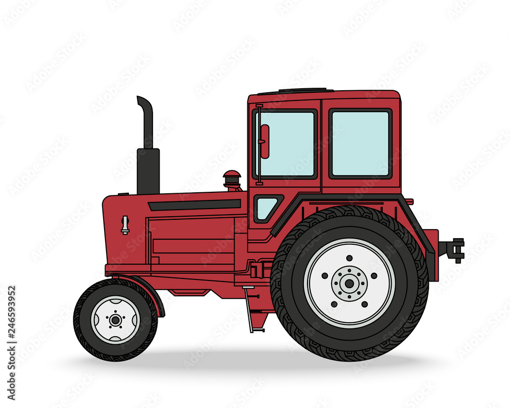 Tractor. Agricultural machine. Vector illustration. Tractor. Agricultural machine. Vector illustration.