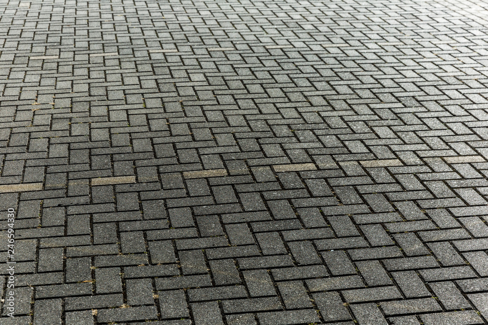 Generic brick pattern layered as car parking surface.