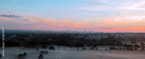 London skyline at dawn 