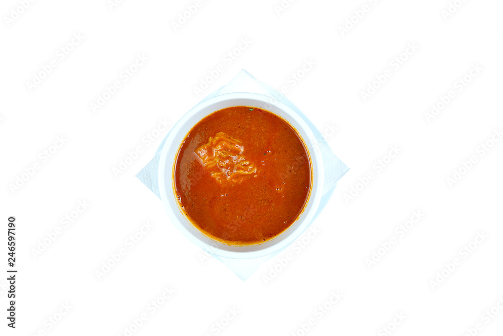 Soup in a bowl isolated on white background Soup in a bowl isolated on white background