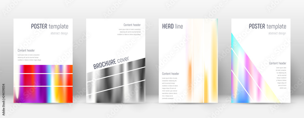 Flyer layout. Geometric impressive template for Br