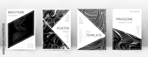 Cover page design template. Triangle brochure layo