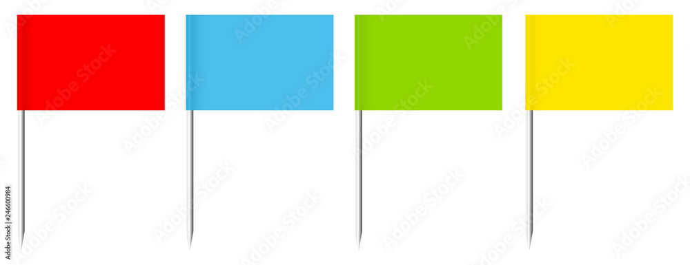 Naklejka premium 4 kolor szpilek flagowych