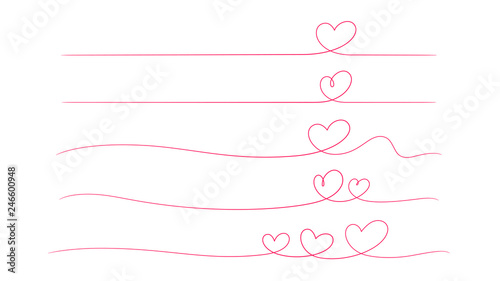 Freehand drawing heart wave background.