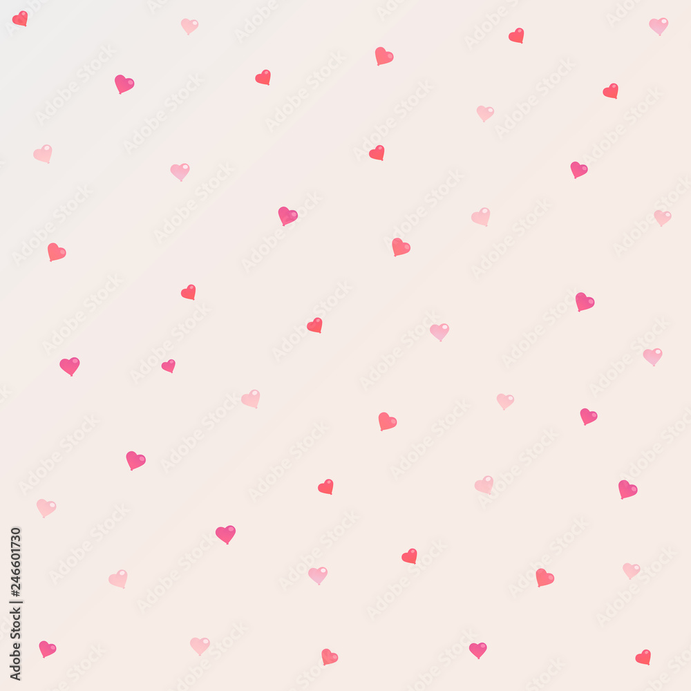 Vector illustration on the theme Valentine Day. Background of hearts