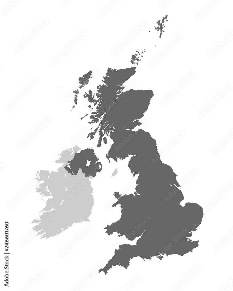 Free Contour Maps Ireland United Kingdom Of Great Britain And Northern Ireland Contour Map. Vector  Illustration. Stock Vector | Adobe Stock