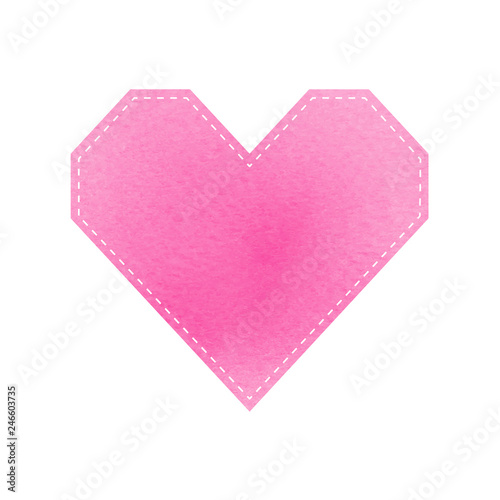 Pink heart pattern shapes on white background