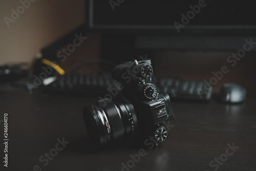 Fujifilm X-T3 on a desk