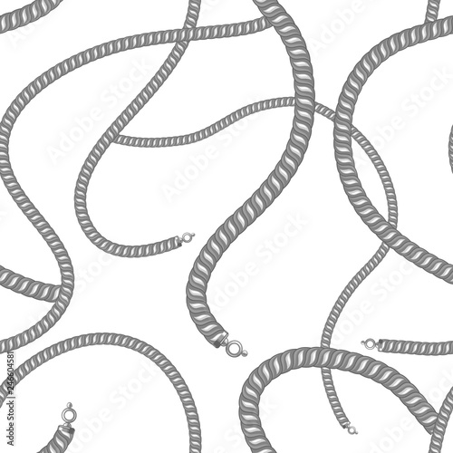 Seamless pattern with golden chains.