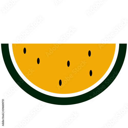 Gelbe halbe Melonen 