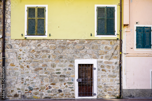 old colored small house's facade © Francesca