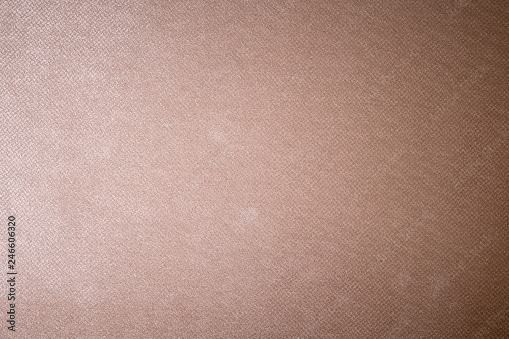 Fototapeta premium Textured background surface of textile upholstery furniture close-up. burlap beige color fabric structure