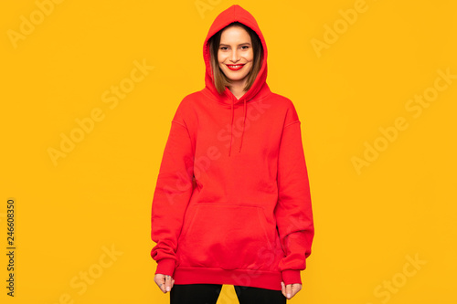 Young Girl In Red Hoodie Stock Photo Adobe Stock