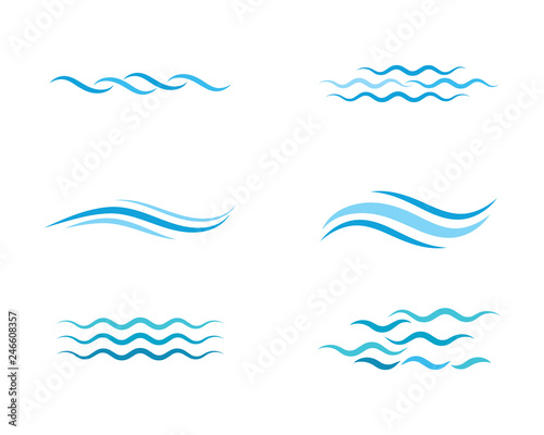 Fotografie, Obraz Water wave icon vector