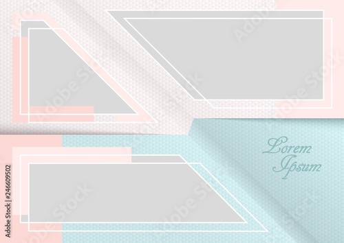 Template for photo collage or infographic in modern style. Frames for clipping masks are in the vector file. Template for a photo album	