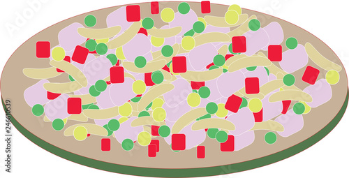 food in a dish