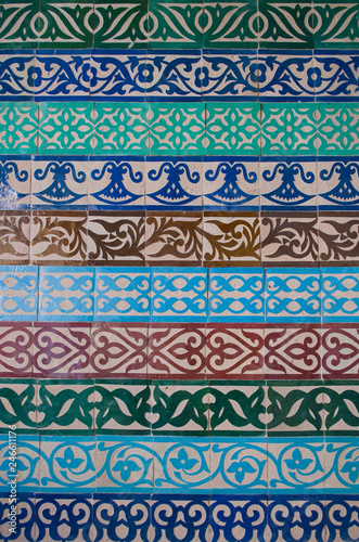 Colorful ornamental moroccan tiles 
