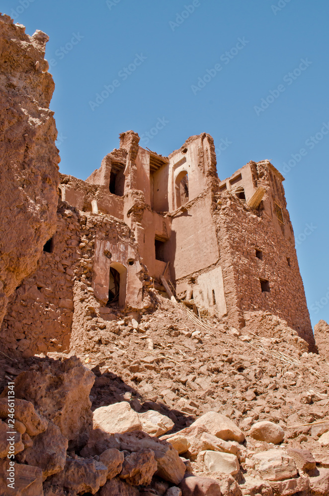 A different view ofThe Kasbah Ait ben haddou in Morocco