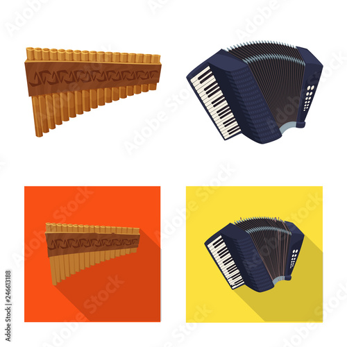 Isolated object of music and tune symbol. Set of music and tool stock vector illustration.
