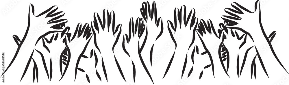 Fototapeta premium hands illustration