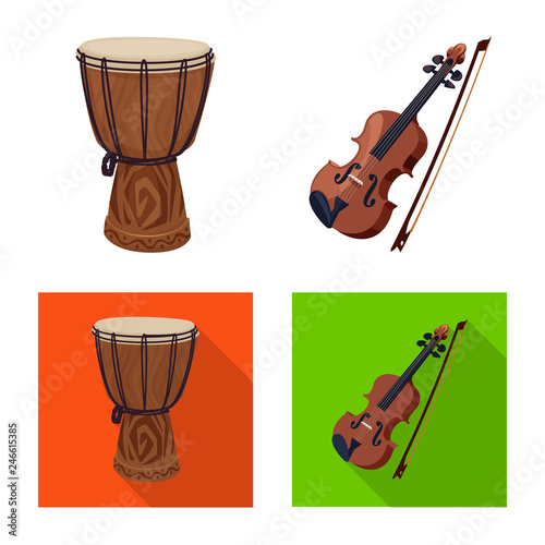 Vector illustration of music and tune logo. Set of music and tool vector icon for stock.
