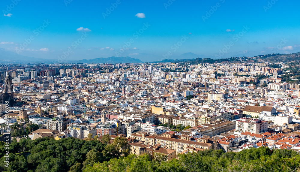 City of Malaga seen from the Gibralfaro fortress