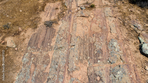 Billede på lærred Aerial image of the glacial scrapings found outside the town of Nieuwoudtville i