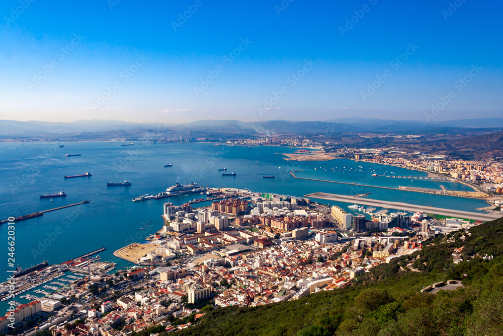 aerial view of Gibraltar