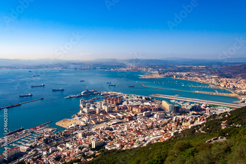 aerial view of Gibraltar