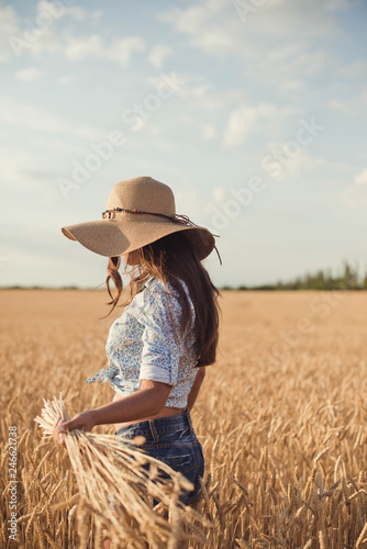 girl in wheat field