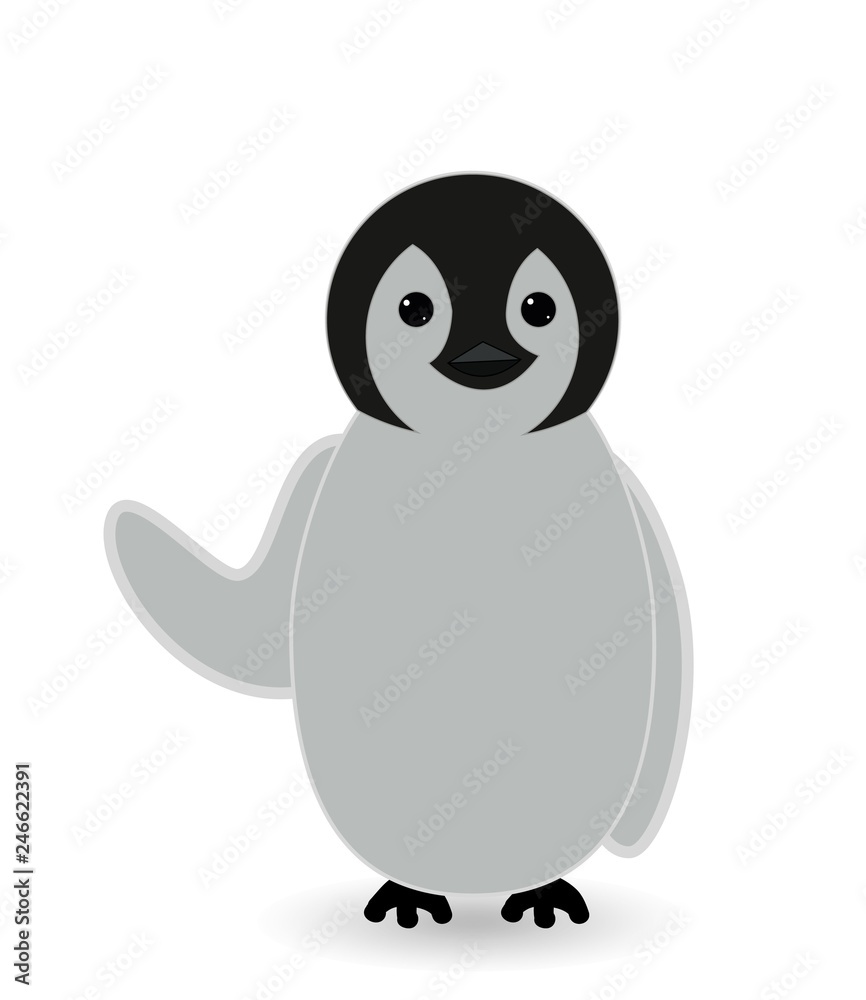 penguin standing in white background-funny penguin standing in white background-funny
