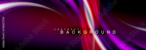 Blurred fluid colors background, abstract waves lines, mixing colours with light effects on light backdrop. Vector artistic illustration for presentation, app wallpaper, banner or posters