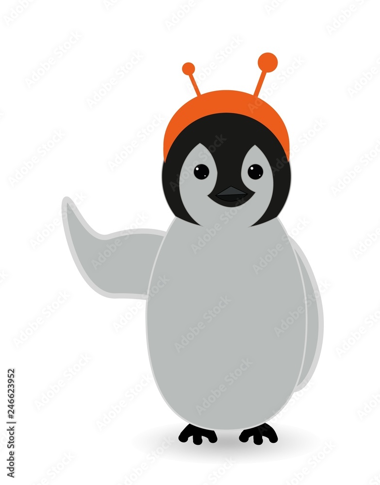 penguin with satellite dish antenna penguin with satellite dish antenna