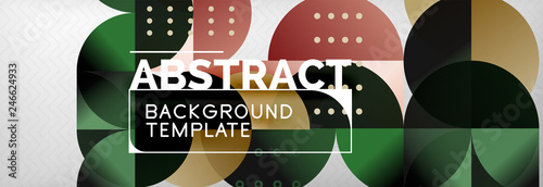 Circles and semicircles abstract background, circle design business template