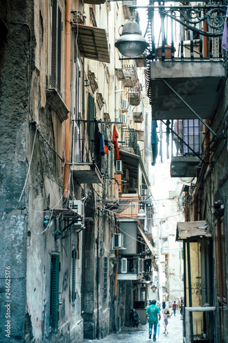 NAPLES  ITALY - January 15  2018   Street view of old town in Naples city  Italy