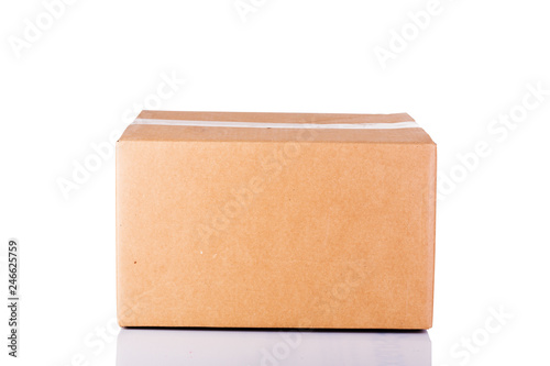 Cardboard box on white background © aleksandarfilip